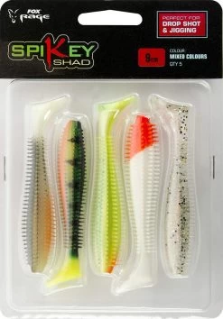 Fox Rage Spikey Shad Mixed Colour, 5 Pcs
