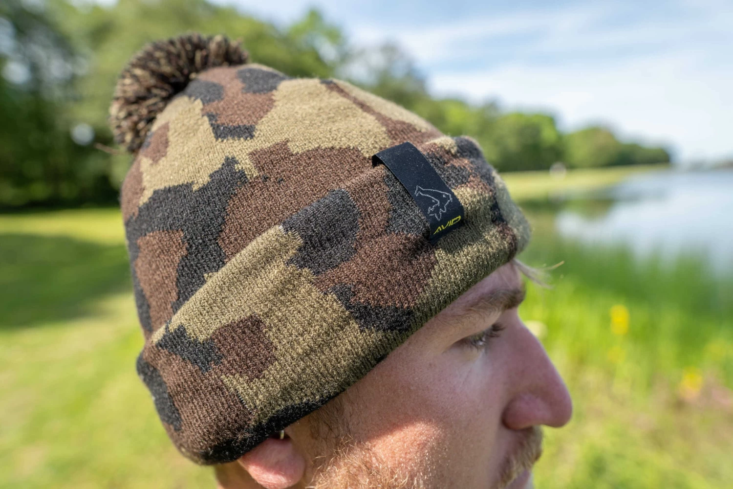 Avid Carp Camo Bobble Hat 5 Avid Carp Camo Bobble Hat - Image 3