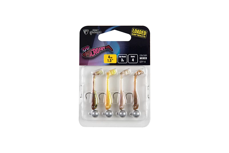 Fox Rage Micro Fry Mixed UV Colour Pack Loaded Softbaits 4cm (3g) (4 Pieces) 3 Fox Rage Micro Fry Mixed UV Colour Pack Loaded Softbaits 4cm (3g) (4 Pieces)