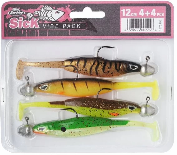 Berkley Sick Vibe Pre-Rigged Softbait 12cm (4 Pieces) 3 Berkley Sick Vibe Pre-Rigged Softbait 12cm (4 Pieces)