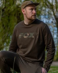 Fox Khaki/Camo Long Sleeve T-Shirt -Sports-Fishing Equipment ac5a15ace5f2befa
