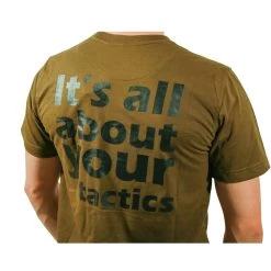 Tactic Carp T-shirt 'It's All About Your Tactics' Green -Sports-Fishing Equipment ad872ca888aec44c