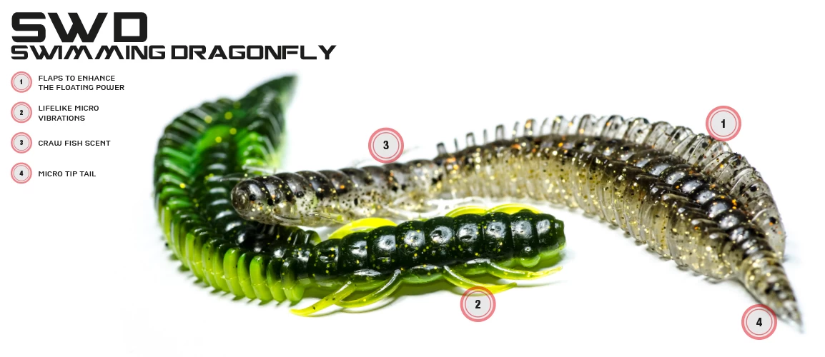 Molix Swimming Dragonfly Floating Creature Bait 3,5" | 8,75cm (8pcs) 4 Molix Swimming Dragonfly Floating Creature Bait 3,5" | 8,75cm (8pcs) - Image 2